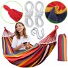 Bluegarden, závesná hojdacia sieť s drevenou oporou pre 1 osobu 90x200cm Hammock 400257, žltá, OGR-09033
