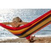 Bluegarden, závesná hojdacia sieť s drevenou oporou pre 1 osobu 90x200cm Hammock 400257, žltá, OGR-09033