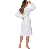 Tutumi, dámsky župan Queen s golierom L/XL, biela-zlatá, SZL-05698