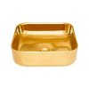 Invena Reja, keramické umývadlo na dosku 390x390x140 mm, zlatá lesklá, INV-CE-39-009-C