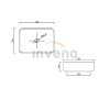 Invena Vitoria, keramické umývadlo na dosku 455x320x135 mm, biela lesklá, INV-CE-48-001-W
