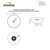 Invena Tinos, keramické umývadlo na dosku 39,5x39,5x13,5 cm, zlatá lesklá, INV-CE-43-009-C