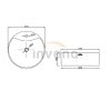 Invena Granada, okrúhle umývadlo na dosku 470x470x155 mm, biela, INV-CE-45-001-W