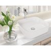 Invena Malaga, keramické umývadlo na dosku 390x390x140 mm, biela lesklá, INV-CE-39-001-C