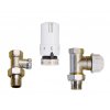 Invena, termostatická uhlová sada M30×1.5, termostatický ventil, spätný ventil, hlavica, biela, INV-CD-76-K15-X