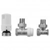 Invena, termostatická uhlová sada M30×1.5, termostatický ventil, spätný ventil, hlavica, biela, INV-CD-76-K15-X