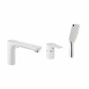 Invena Dokos, 3-otvorová vaňová batéria, biela-chrómová, INV-BW-19-S02-V
