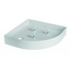 Invena, štvrťkruhová vanička 80X80x16 cm bez sifónu, biela, INV-AK-80-083-P