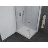 Mexen Pretoria, sprchovací kút 90 (dvere) x 110 (stena) cm, 6mm číre sklo, chrómový profil + biela sprchová vanička, 852-090-110-01-00-4010