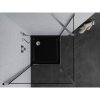 Mexen Pretoria, sprchovací kút 70 (dvere) x 70 (stena) cm, 6mm číre sklo, chrómový profil + čierna sprchová vanička, 852-070-070-01-00-4070