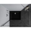 Mexen Pretoria, sprchovací kút 70 (dvere) x 90 (stena) cm, 6mm číre sklo, chrómový profil + čierna sprchová vanička, 852-070-090-01-00-4070