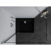 Mexen Pretoria, sprchovací kút 80 (dvere) x 70 (stena) cm, 6mm číre sklo, chrómový profil + čierna sprchová vanička, 852-080-070-01-00-4070