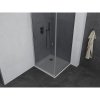 Mexen Pretoria, sprchovací kút 90 (dvere) x 90 (stena) cm, 6mm šedé sklo, chrómový profil + biela sprchová vanička, 852-090-090-01-40-4010