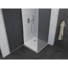 Mexen Pretoria, sprchovací kút 90 (dvere) x 90 (stena) cm, 6mm šedé sklo, chrómový profil + biela sprchová vanička, 852-090-090-01-40-4010