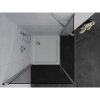 Mexen Pretoria, sprchovací kút 90 (dvere) x 90 (stena) cm, 6mm šedé sklo, chrómový profil + biela sprchová vanička, 852-090-090-01-40-4010