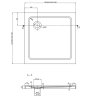 Mexen Pretoria, sprchovací kút 100 (dvere) x 100 (stena) cm, 6mm šedé sklo, chrómový profil + biela sprchová vanička, 852-100-100-01-40-4010