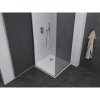 Mexen Pretoria, sprchovací kút 100 (dvere) x 100 (stena) cm, 6mm šedé sklo, chrómový profil + biela sprchová vanička, 852-100-100-01-40-4010