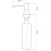 Gamma Top, dávkovač saponátu pre kuchynský drez 400ml, chróm, GMA-DOZL-CH