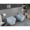 Mexen Teo, závesné WC Rimless s WC doskou slim, duroplast, šedá-modrá matná, 30854069