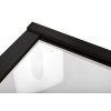 Rea Hugo Double, 2-krídlový sprchovací kút 80 (dvere) x 80 (dvere) x 200 cm, 6mm číre sklo, čierny profil, REA-K6600
