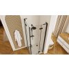 Rea Hugo Double, 2-krídlový sprchovací kút 90 (dvere) x 90 (dvere) x 200 cm, 6mm číre sklo, čierny profil, REA-K6601