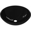 Mexen Mira, sklenené umývadlo na dosku  42 x 42 x 14,5 cm, čierna, 24124270