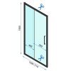Rea Rapid Slide, posuvné sprchové dvere 1100 x 1950 mm, 6mm číre sklo, chrómový profil, REA-K5601