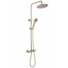 Rea Vincent, sprchový set s termostatickou batériou a dažďovou hlavicou 25cm, zlatá matná, REA-P6602