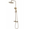 Rea Vincent, sprchový set s termostatickou batériou a dažďovou hlavicou 25cm, zlatá matná, REA-P6602