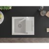 Mexen Enzo, granitový drez 576x465x174 mm, 1-komorový a biela batéria Rita, biela, 6506-20-670300-20