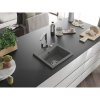 Mexen Milo, 1-komorový granitový drez 435x410x171 mm a chrómová batéria Rita, šedá, 6505-71-670300-00