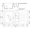 Mexen Matias, granitový drez 900x505x200 mm, 1,5-komorový a čierna batéria Duero, čierna, 6502-77-671600-70