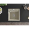 Mexen Vito, 1-komorový granitový drez 520x490x210 mm, chrómová batéria Duero, béžová, 6503-69-671600-00