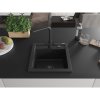 Mexen Vito, 1-komorový granitový drez 520x490x210 mm, čierna batéria Duero, čierna, 6503-77-671600-70-B