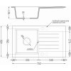 Mexen Pablo, granitový drez 752x436x161 mm, 1-komorový a čierna matná batéria Duero, čierna, 6510-77-671600-70