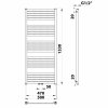 Bruckner, GRUNT vykurovacie teleso 500x1330 mm, stredové pripojenie, biela, 600.122.4