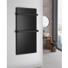 Sapho, ENIS kúpeľňový sálavý vykurovací panel 600W, 590x1200 mm, držiaky uterákov, IP44, čierna matná, RH600B-2
