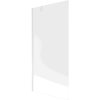 Mexen Next, vaňová zástena 1-krídlová 90 x 150 cm, fixné krídlo, 6 mm námraza sklo, biely profil, 895-090-000-00-30-20