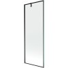 Mexen Next, vaňová zástena 1-krídlová 70 x 150 cm, fixné krídlo, 6 mm číre sklo s čiernym vzorom, čierny profil, 895-070-000-00-70-70