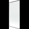 Mexen Next, vaňová zástena 1-krídlová 90 x 150 cm, fixné krídlo, 6 mm číre sklo s čiernym vzorom, chrómový profil, 895-090-000-00-70-01