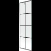 Mexen Next, vaňová zástena 1-krídlová 60 x 150 cm, fixné krídlo, 6 mm číre sklo s čiernym vzorom, chrómový profil, 895-060-000-00-77-01