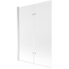 Mexen Castor, vaňová zástena 2-krídlová 120 x 150 cm, otočné krídlo, 6 mm námraza sklo, chrómový profil, 892-120-002-01-30