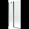 Mexen Flip, 1-krídlová vaňová zástena 100 x 150 cm, 6 mm číre sklo, čierny profil, 894-100-101-70-00