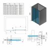 Polysan, THRON LINE SQUARE sprchové dveře 1600 mm, hranaté pojezdy, čiré sklo, TL5016-5002