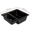 Sink Quality Ferrum, kuchynský granitový drez 605x495x210 mm + zlatý sifón, čierna škvrnitá-BROCADE, SKQ-FER.B.5KBO.XG
