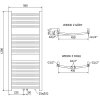 Mexen Ares, vykurovacie teleso 1200 x 500 mm, 420 W, zlatá, W102-1200-500-00-50