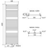 Mexen Mars, vykurovacie teleso 1800 x 600 mm, 953 W, biela, W110-1800-600-00-20
