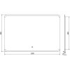 Mexen Nida, LED kúpeľňové zrkadlo s podsvietením 120x80 cm, 6000K, ochrana proti zahmlievaniu, 9806-120-080-611-00