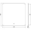 Mexen Nida, LED kúpeľňové zrkadlo s podsvietením 100x100 cm, 6000K, ochrana proti zahmlievaniu, 9806-100-100-611-00