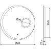 Mexen Ella, LED kúpeľňové zrkadlo s podsvietením a kozmetickým zrkadielkom 60x60 cm, 6000K, ochrana proti zahmlievaniu, 9811-060-060-611-00